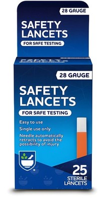 Rite Aid Safety Lancets 28 Gauge 25 Lancets