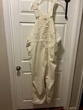 Carhartt Men s Beige Cotton Canvas Bib Overalls R07 Construction 50x32