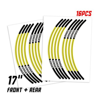 L01B For Yamaha YZF R25 14-21 Yellow Wheel Sticker 20 19 18 17 16 15