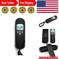 Corded Telephone with Caller ID/Call Waiting, Wall-Mount, Battery-Powered, Black