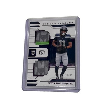 2023 National Treasures Jaxon Smith-Njigba Rookie Dual Patch 11/49 Jersey Match!