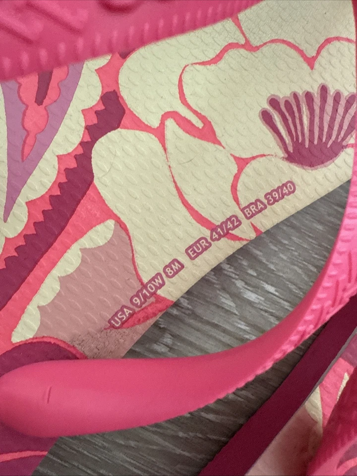 Havaianas x FARM Rio Groove 热带印花人字拖 凉鞋 粉色 尺寸 US9/10W — 第 3/4 张图片