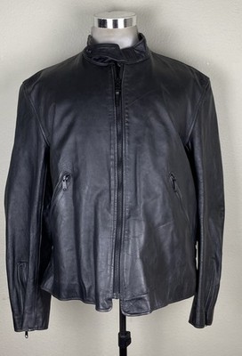 Cockpit Motocross Horsehide Cafe Racer Leather Black Jacket Size XXL 2XL