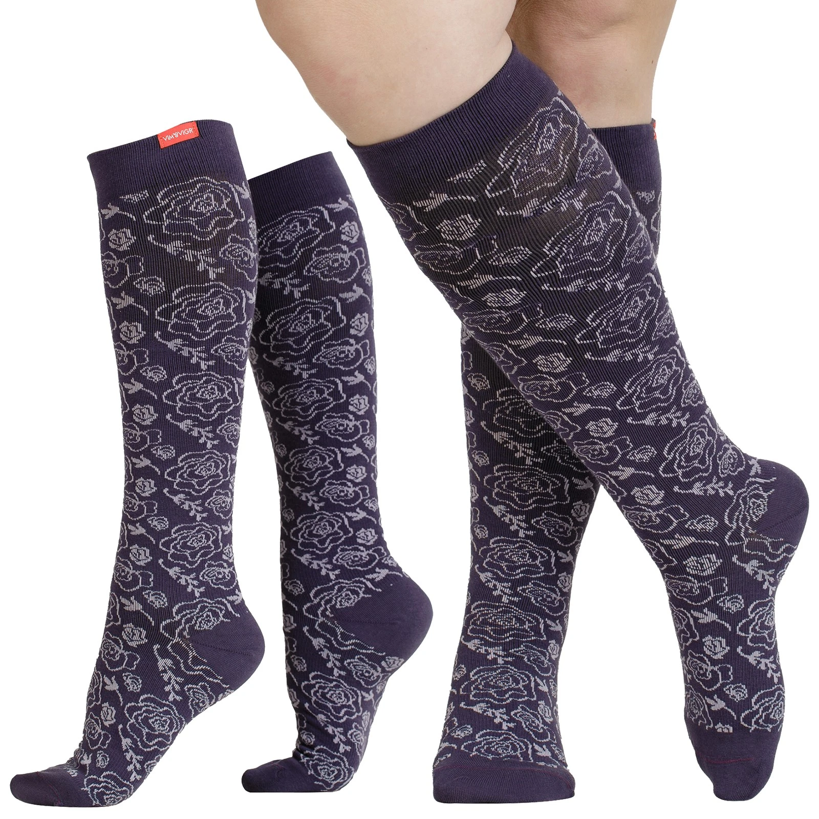 VIM&VIGR - Mens Merino 20-30 mmHg Compression Socks Wool Travel Socks