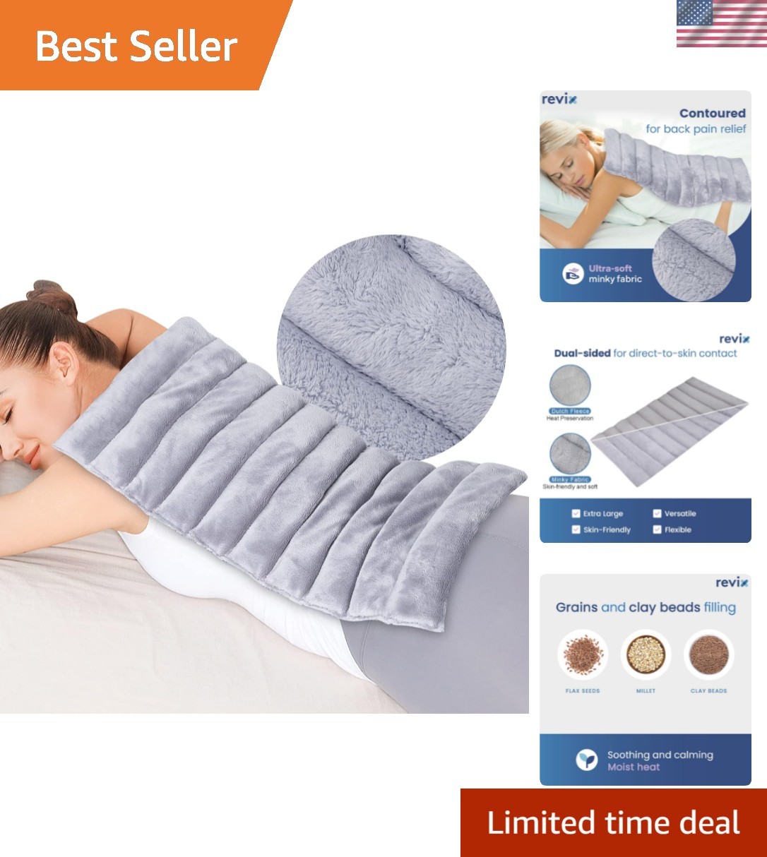 For Back With Moist Heat, Microwavable Heat...