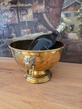Art D&eacute;co Messing Champagnerk&uuml;hler Schale Jaguar Panther 1930er Vintage