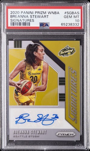 2020 PANINI PRIZM WNBA SIGNATURES #SGBAS BREANNA STEWART PSA 10 AUTO