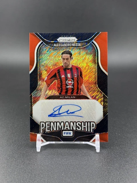 2025-26 Prizm FIFA Alessandro Nesta Penmanship Auto FOTL Black Shimmer 1/1 #P-AN