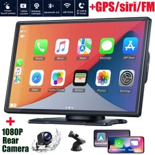9 "Portable Car Stereo Radio For Apple CarPlay Android Auto Head Unit+Rear Cam