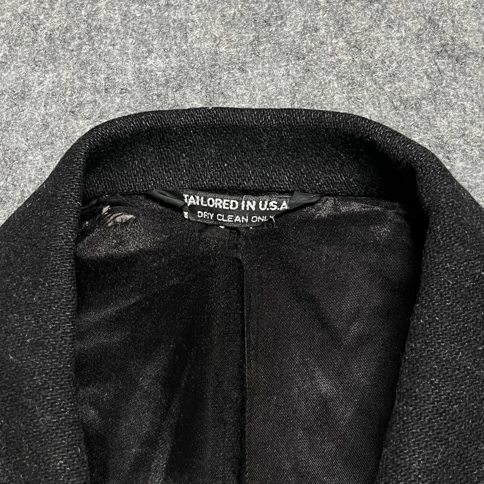 Abrigo de lana largo de doble pecho negro Christian Dior Monsieur 42S para hombre de colección Foto 2 de 4