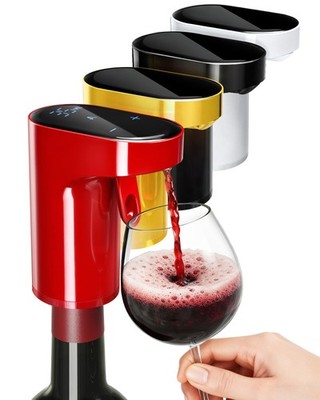5-in-1 Electric Wine Decanter with Aerator,Smart Liquor 33.8 Ounces, Red 