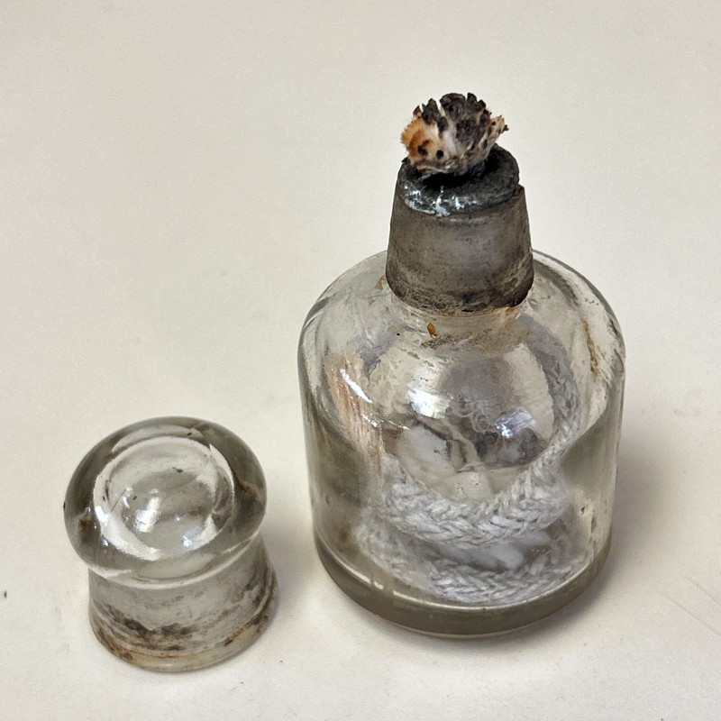 Antique "138" Glass Alcohol Spirit Lamp Burner Lab / Dental