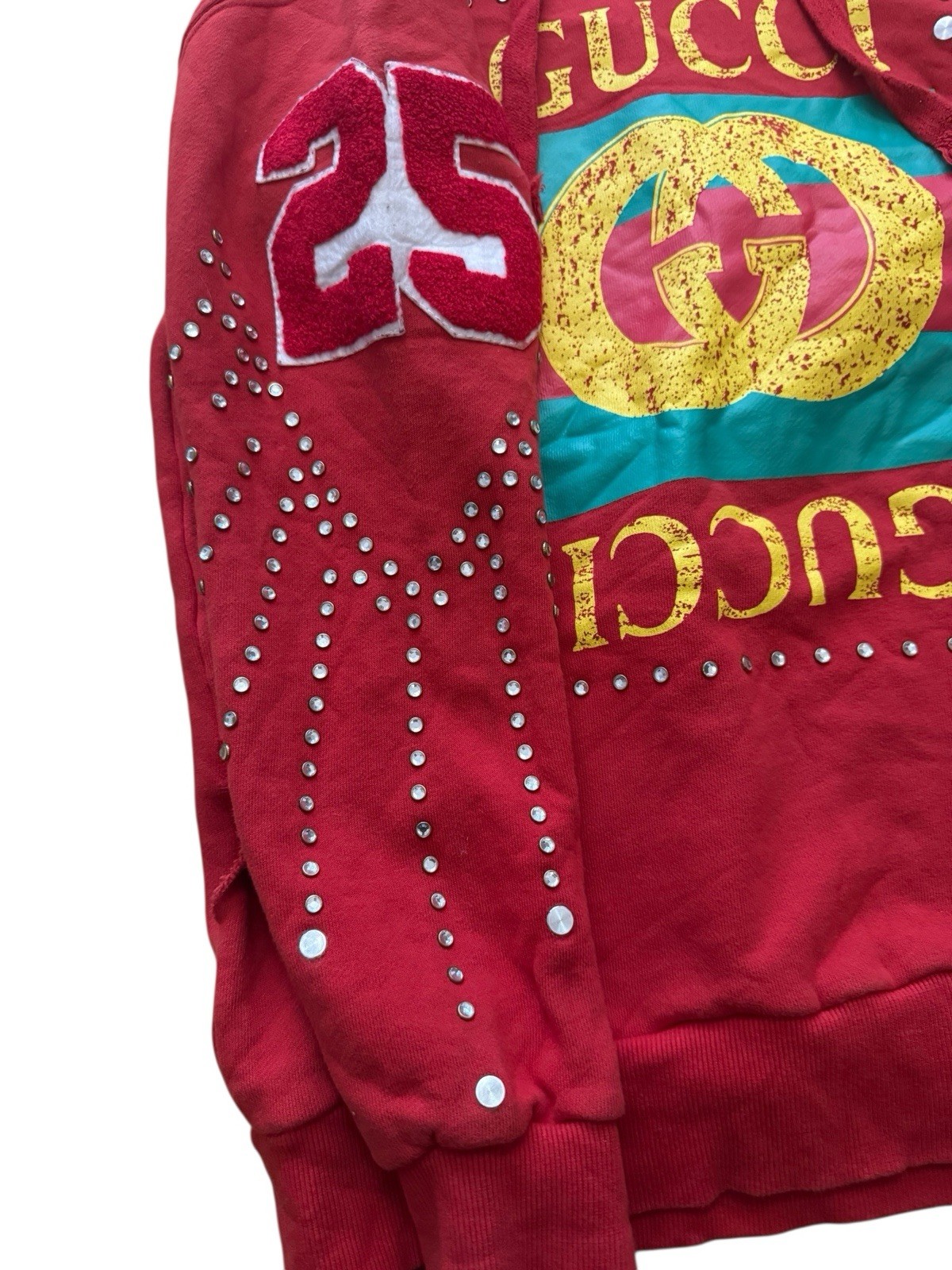 Gucci Interlocking G Logo Crystal Embellished Hoo… - image 5