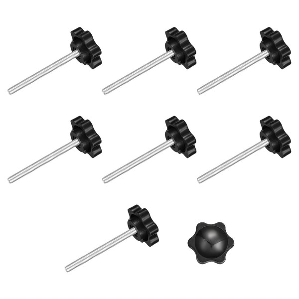 8 Spannschraubenknopf, M4 X 45Mm Sechskant-Sternknopf Kunststoffgriffe, 25Mm Dm.-image