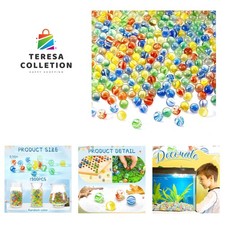 0.55 Inch Assorted Color Glass Marbles - Perfect for Kids' Games and Crafts