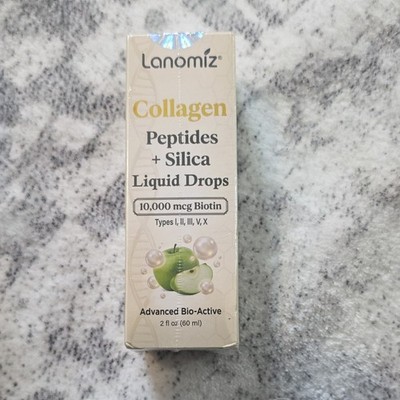 Lantomiz Collagen Complex, Silica, Biotin Liquid Drops Apple Flavor 2 mL
