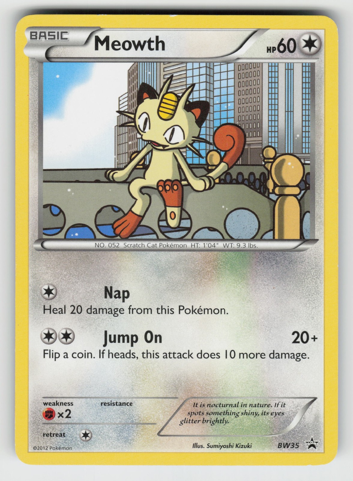 Pokemon TCG Meowth #BW35 Black and White Promos