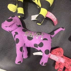 PINK Victoria's Secret Small Plush Stuffed Dog Lot of 4, 6-14 in Multicolor