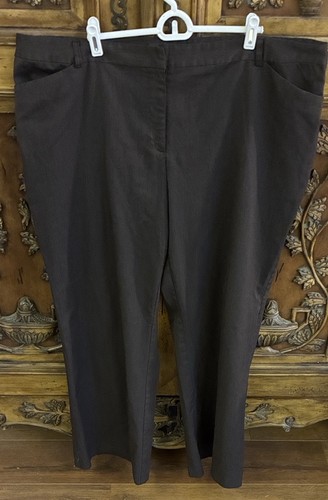 First Option Too Brown Pinstripe Trousers Size 20W