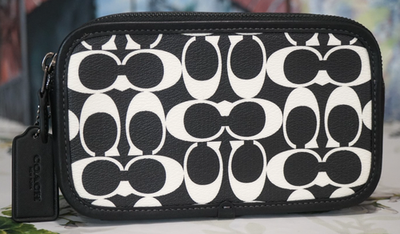 Coach Wyatt Crossbody In Signature Canvas - Gunmetal/Black/Chalk