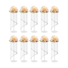 10 Pcs Acrylic Vase Stands Party Wedding Crystal Centerpiece Table Decoration