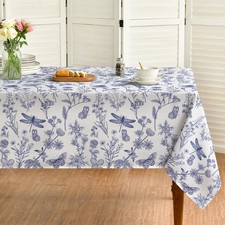 Spring Tablecloth 60 x 104 Inch Rectangular Dragonfly