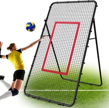 7x4 FT Adjustable Volleyball Rebounder Net Volleyball Training Equipment Net