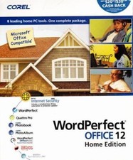 WordPerfect Office 12 Home 2-Disc w/ Manual PC CD task manager spreadsheets BOX