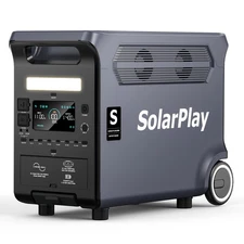 SolarPlay Q3600 Portable Power Station 3600W (Peak 6600W) 3840Wh LiFePO4 Battery