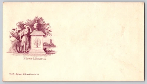 Civil War Patriotic Cover Ellsworth Memorial Charles Magnus New York Envelope