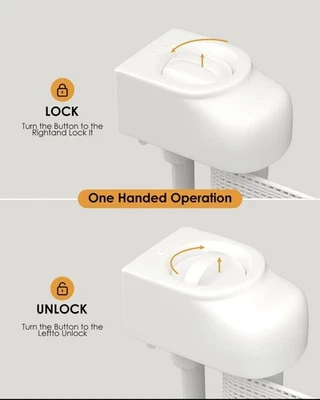 derimkcoa Retractable Stair Gate for Baby 86CM * 140CM