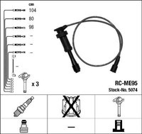 ZÜNdleitungssatz NGK 5074 FÜR KIA Mitsubishi ZÜNdkabelsatz ZÜNdkabel KIT