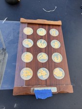 BSA Wittnauer Mint 12 Scout Oath Coins / Medals Gold Plated Sterling Silver