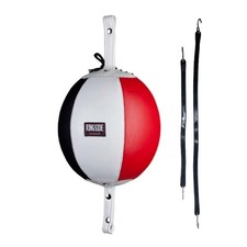 Ringside Leather Boxing Double End Bag Red/White/Black 9"