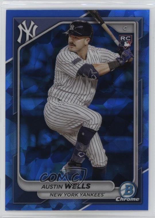 2024 Bowman Chrome Sapphire Edition Austin Wells #15 Rookie RC 01nw