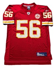 Reebok Kansas City Chiefs Derrick Johnson Football Jersey. Mens M. Red. NFL.