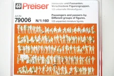 N scale Preiser 125 Figures UNPAINTED KIT  # 79006 : Passengers and Passers-by