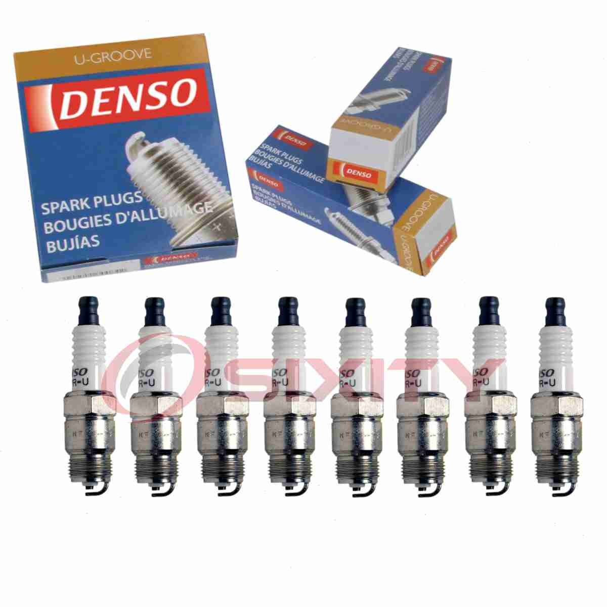 8 pc Denso Standard U-Groove Spark Plugs for 1970-1972 GMC C15 C1500 nk