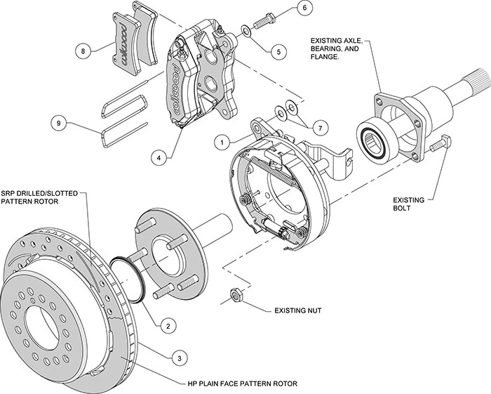 Wilwood 140-11398-D Forged Dynapro Low-Profile Rear Parking Brake Kit - Image 4 of 4
