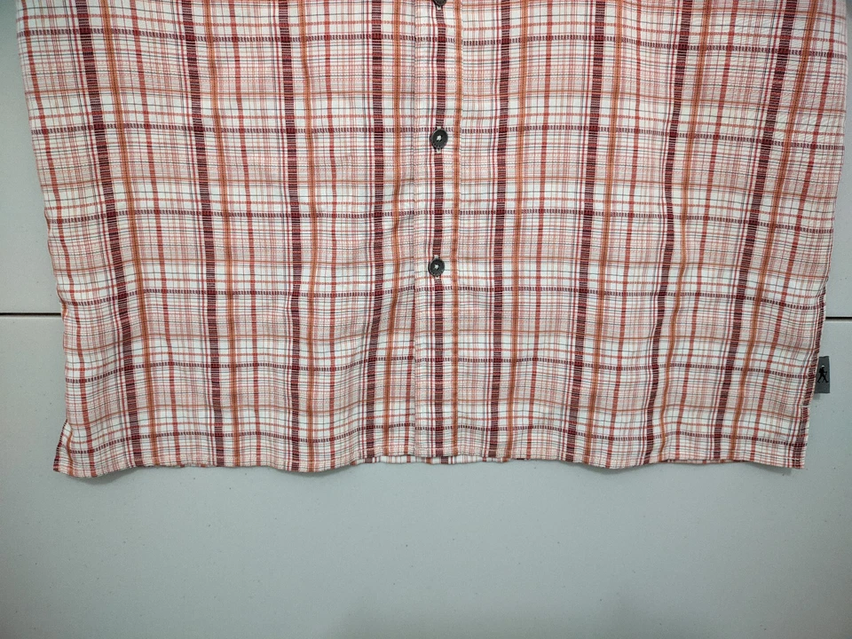Royal Robbins Shirt Mens M Red Camp Short Sleeve Button Texture Outdoor Hiking - Imagem 3 de 4