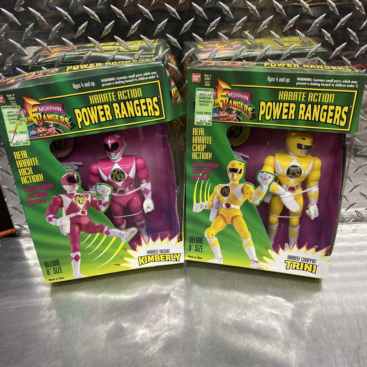 1994 Bandai Mighty Morphin Power Rangers Karate Action Lot Of 2 In