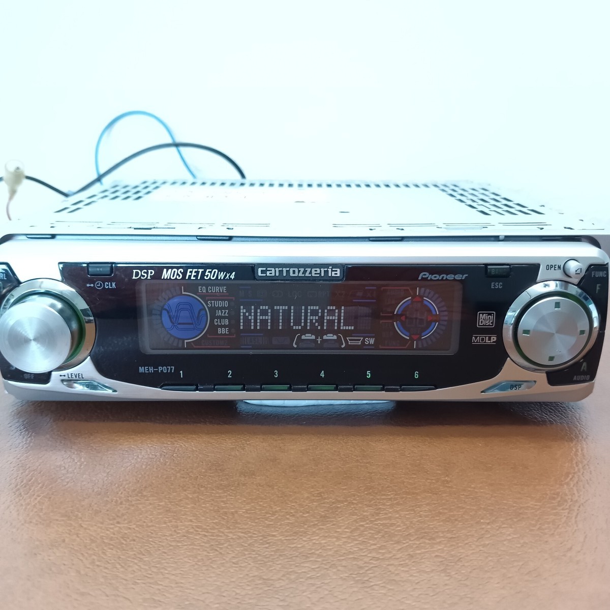 Pioneer Carrozzeria MEH-P077 1DIN MD DSP EQ w/Remote Tested