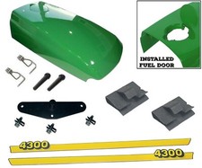 New Upper Hood with Assembled Fuel Door /Catch /Clips Fits John Deere 4300