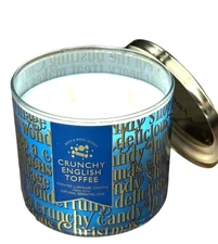 BATH & BODY WORKS 3-WICK SCENTED LUMINARY CANDLE CRUNCHY ENGLISH TOFFEE NEW