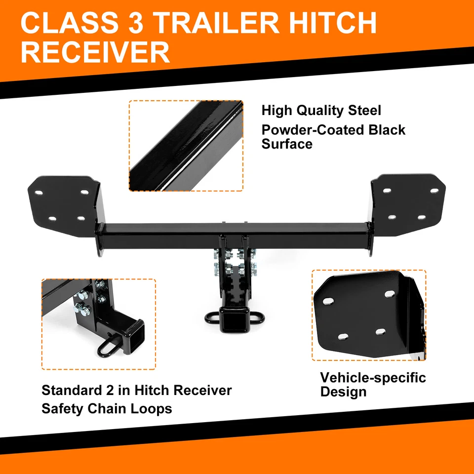 Para Subaru Outback Clase 3 2010-2019 2011 2015 remolque enganche receptor de 2" #13410 Foto 3 de 4