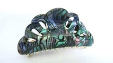 Abalone sea shell effect hair claw clamp clip fine thin hair