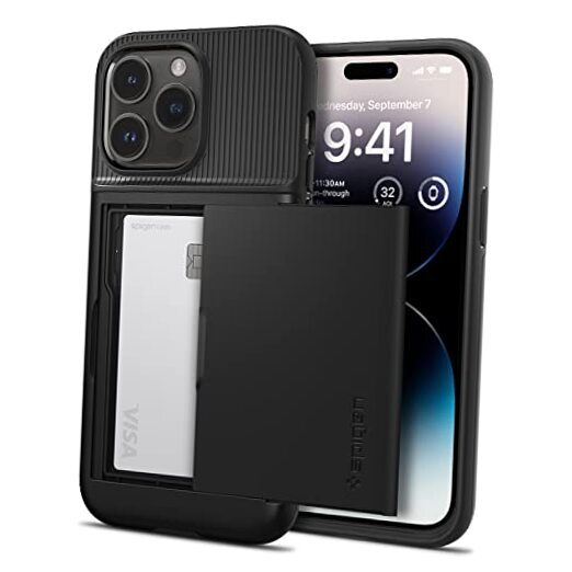 Slim Armor CS Designed for iPhone 14 Pro Case (2022) [Military-Grade Black