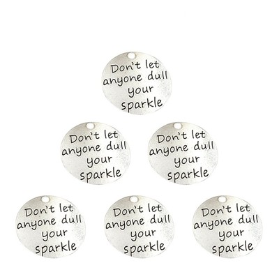  10 Pcs Dull Sparkle Charm Bracelet Pendant Charms Eye-catching