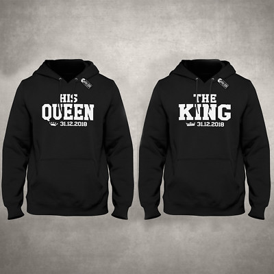 pullover king und queen mit datum