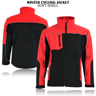 Soft Shell Vlies gefüttert wasserdicht winddicht Outdoor Arbeitsjacke Mantel Golf Herren